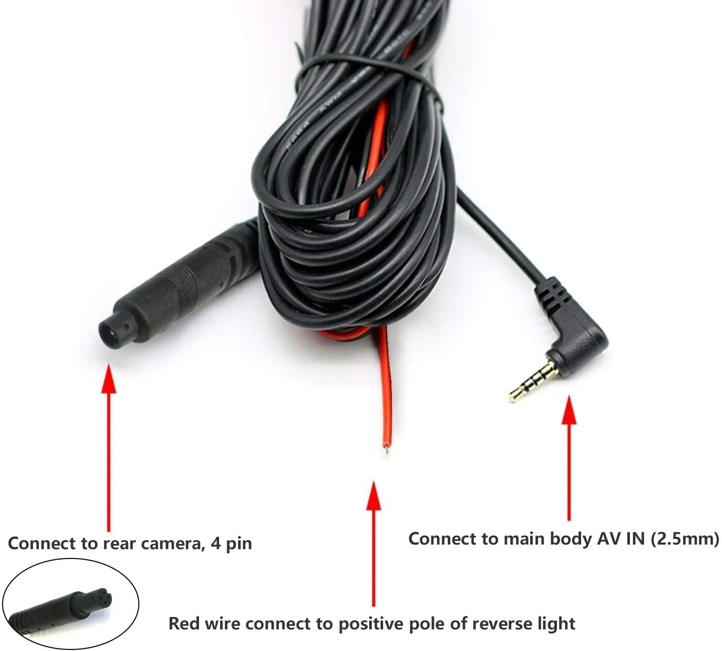Redtiger 33/50Feet Backup Camera Longer Replacement Cable - Image 7