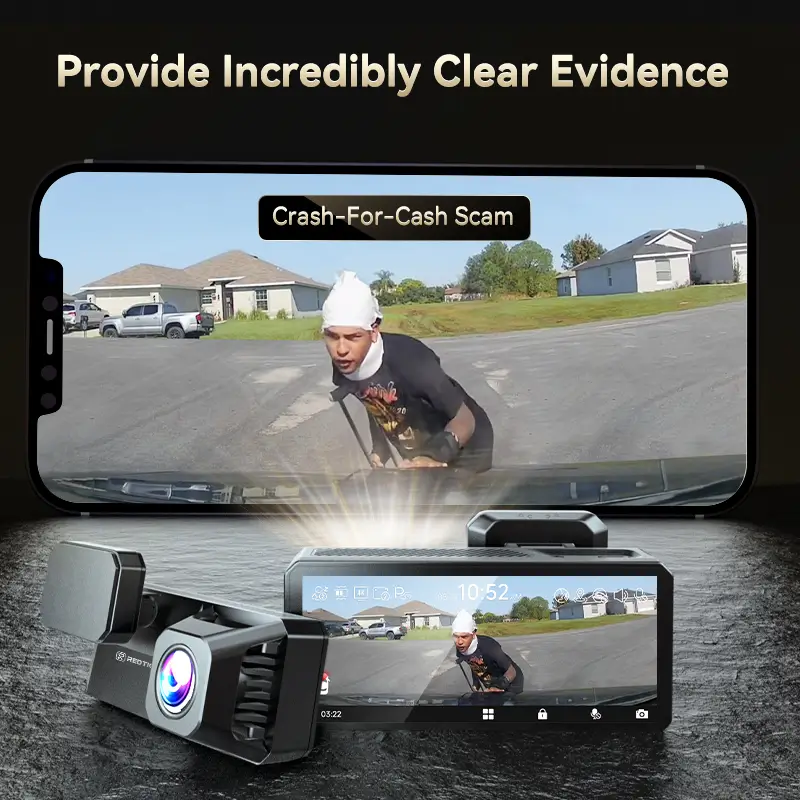 F77 STARVIS 2 4K+4K Dual IMX678 Voice Control 5.8GHz High Speed WIFI Dash Cam - Image 8